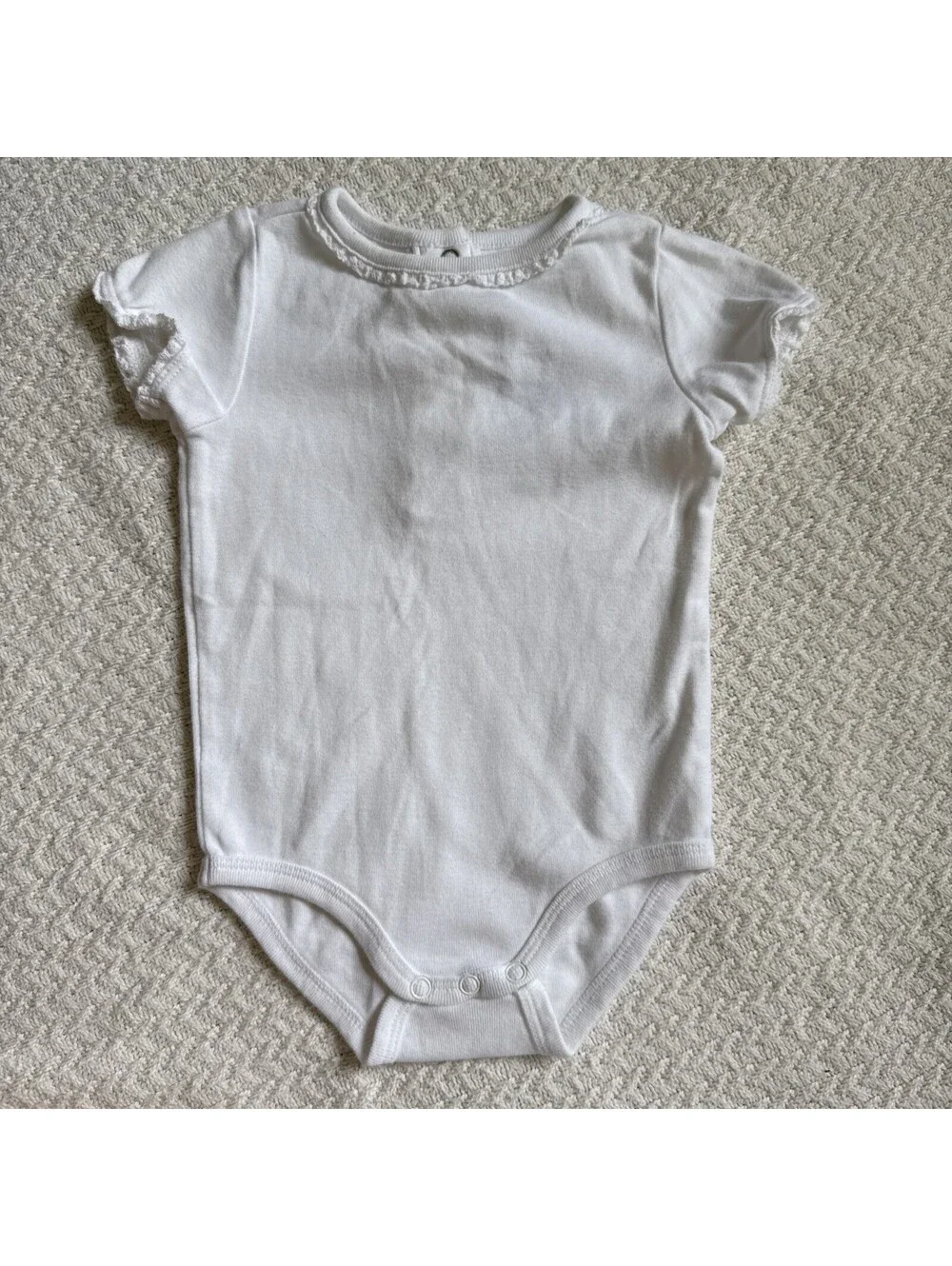 Vintage 2000 Gymboree Bodysuit Lace White Rainbow Tag 3-6M